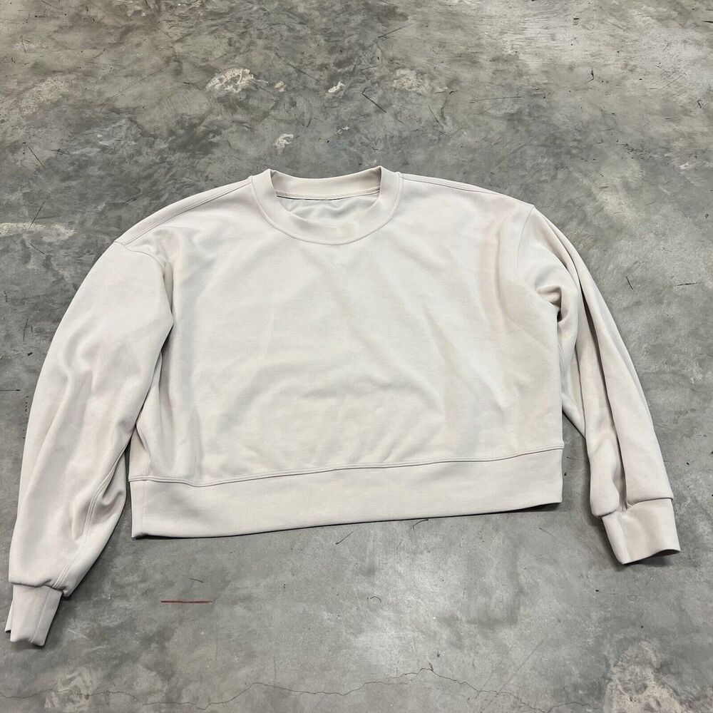 Lululemon Sofstreme Perfectly Oversized Crew Sweater 8 Beige